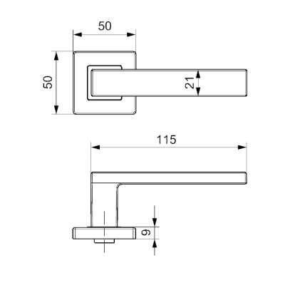 K01 PZ klika na dveře bílá