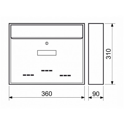 BK.31.D poštovní schránka šedá struktura