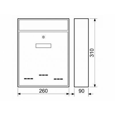 BK20 D S poštovní schránka šedá struktura BK20 D S poštovní schránka šedá struktura