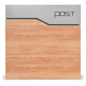 S3637 poštovní schránka stříbrná + imit.dřeva