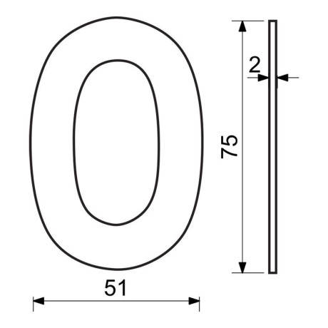 RN.75L.MD číslo "0" 75mm měděné