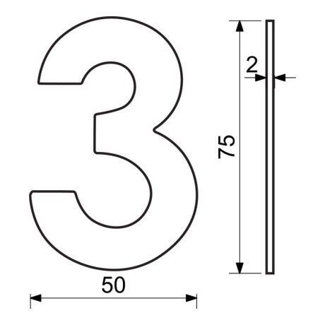 RN.75L.MD číslo "0" 75mm měděné