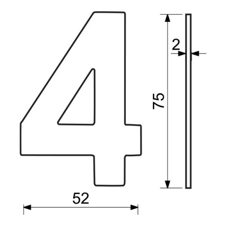 RN.75L.MD číslo "0" 75mm měděné