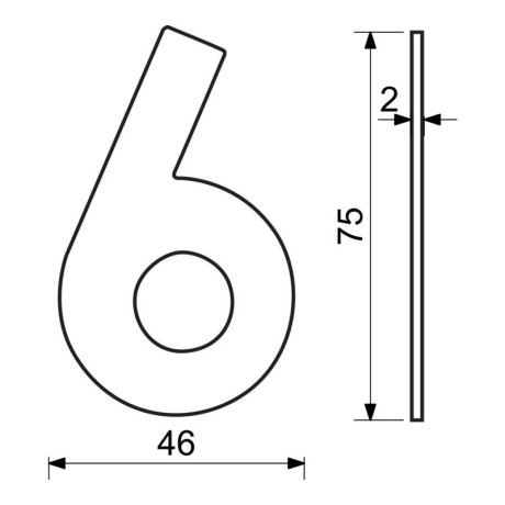 RN.75L.MD číslo "0" 75mm měděné