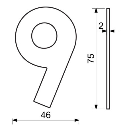 RN.75L.MD číslo "0" 75mm měděné