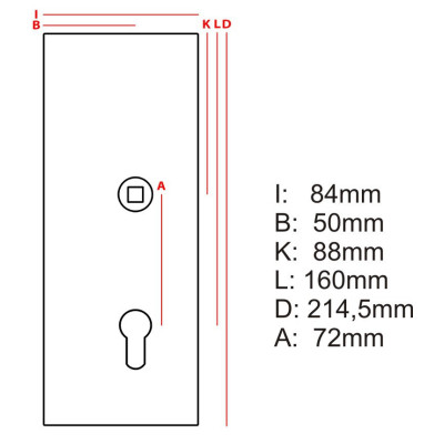Kapsa zámku široká + zadlabací zámek Kapsa zámku široká + zadlabací zámek