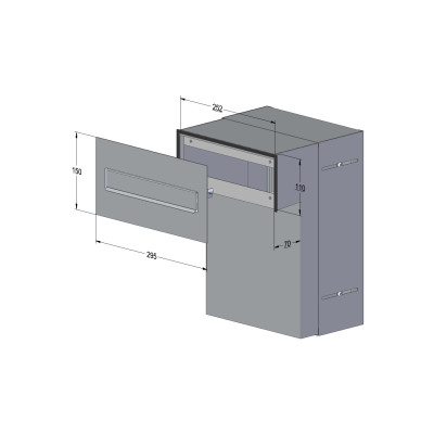 S20 schránka na zazdění antracit
