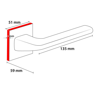 DIVA Fit klika nikl broušený VDIKFINS DIVA Fit klika nikl broušený VDIKFINS