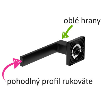 K03 PZ klika na dveře černá IT LINE K03 PZ klika na dveře černá IT LINE