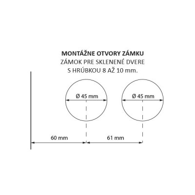Klika na sklo SLIM PRO INOX sada na vložku SZKYINS