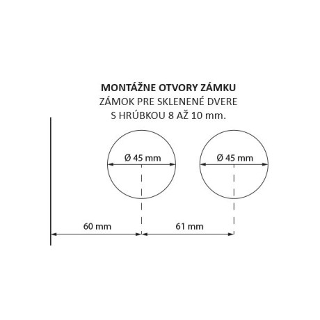 Klika na sklo SLIM PRO INOX sada na vložku SZKYINS