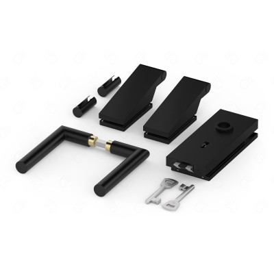 Klika na sklo SLIM PRO černá sada na klíč SZKKCZS Klika na sklo SLIM PRO černá sada na klíč SZKKCZS