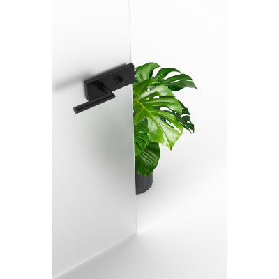 Klika na sklo SLIM PRO černá sada na WC SZKWCZS Klika na sklo SLIM PRO černá sada na WC SZKWCZS