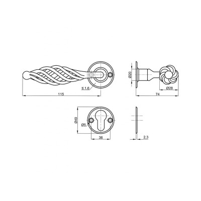 EVELÍNA R klika rozetová na vložku