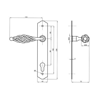 Evelin klika 90mm vložka