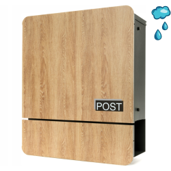 S3693 poštovní schránka Antracit + imitace dřeva
