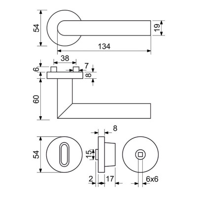 RK.L-FORM.WC.MD klika na dveře