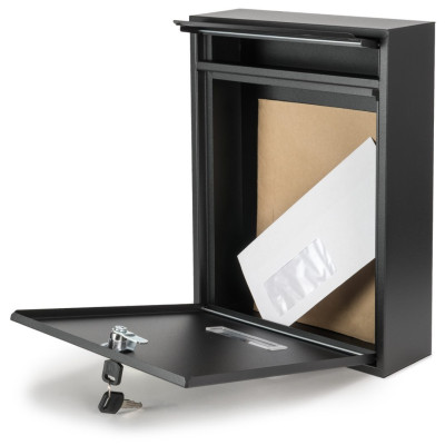 3664 schránka na listy černá