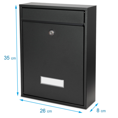 3664 schránka na listy černá