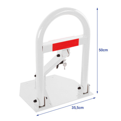 US09 skládací parkovací blokáda bílá
