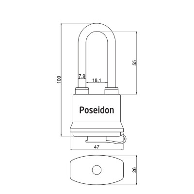 RV Poseidon 40 PL visací zámek