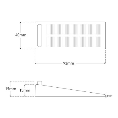 Klínová dveřní zarážka šedá KDSZ Klínová dveřní zarážka šedá KDSZ
