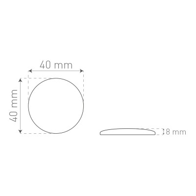 Dveřní tlumič pro přilepení průhledný 40mm OB4PR Dveřní tlumič pro přilepení průhledný 40mm OB4PR