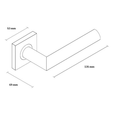 NOVA klika na dveře černá NOVKCZ