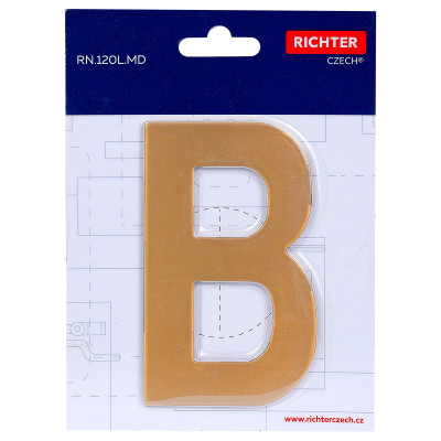 RN.120L.B.MD písmeno "B" 120mm měděné RN.120L.B.MD písmeno "B" 120mm měděné