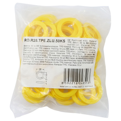 RO.R28.TPE.ZLU.50KS rozlišovač klíčů