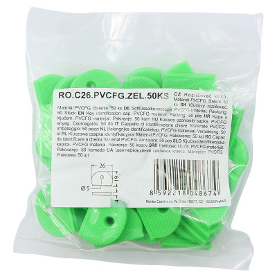 RO.C26.PVCFG.ZEL.50KS rozlišovač klíčů RO.C26.PVCFG.ZEL.50KS rozlišovač klíčů