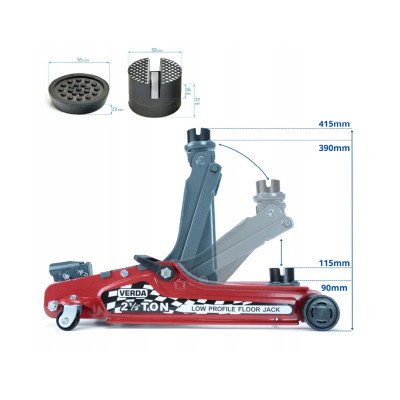 D10559 hydraulický zvedák nízkoprofilový 2,5T