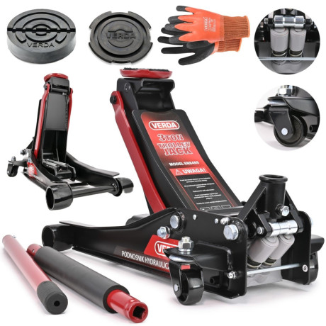 Hydraulický nízkoprofilový zvedák dvoupístový 3T D8465