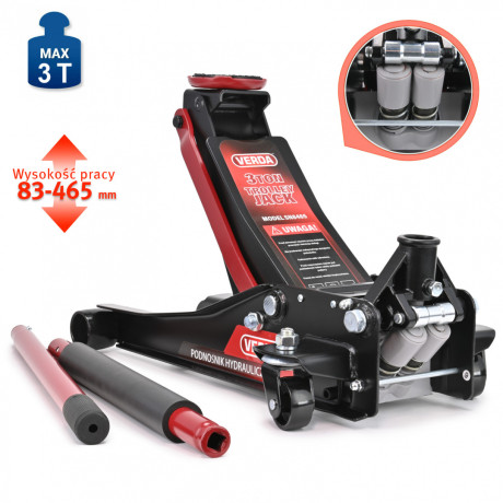 Hydraulický nízkoprofilový zvedák dvoupístový 3T D8465