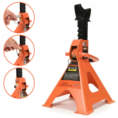 Podpěry pod auto 3T s přídavnou pojistkou D2445