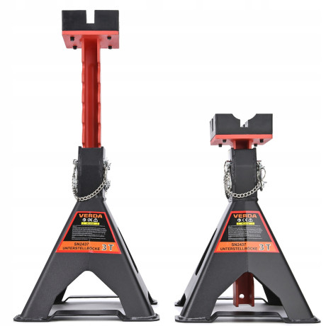 D2437 podpěry pod auto 3T s přídavnou pojistkou