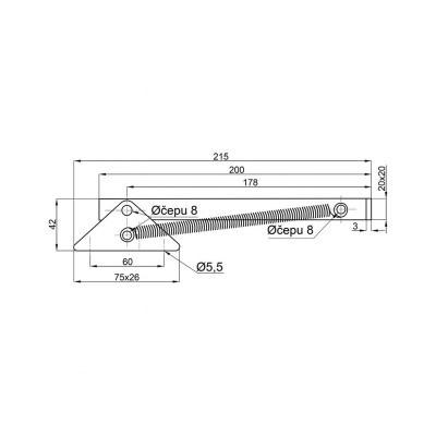 Zarážka vratová 200mm bílá Zarážka vratová 200mm bílá