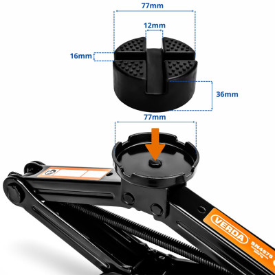 Trapézový zvedák 2,5T s teleskopickým klíčem a obalem D4575