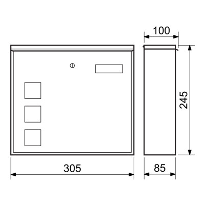 BK.519.G.AM poštovní schránka antracit