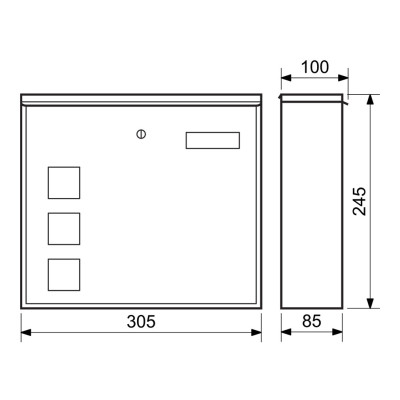 BK.519.G.CM poštovní schránka černá