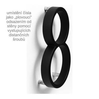 RN.125V.2.CE číslo "2" černé RN.125V.2.CE číslo "2" černé