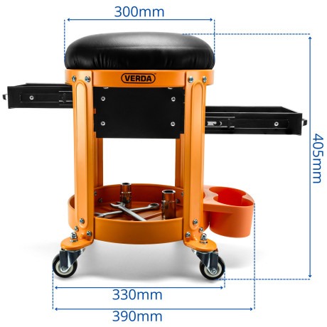 D6715 dílenská židle otočná 360°