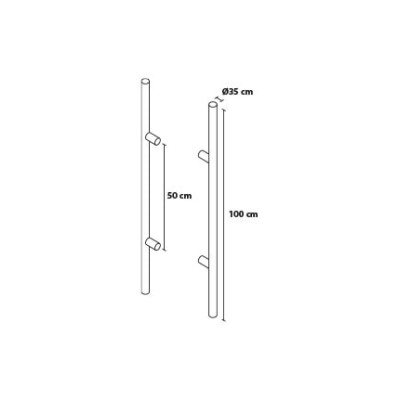 Madlo 100/50 kulaté oboustranné Madlo 100/50 kulaté oboustranné