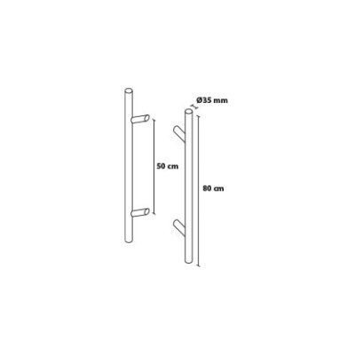 Madlo 80/50 kulaté šikmé oboustranné