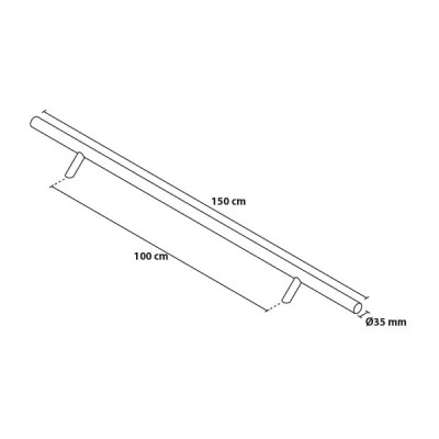 Madlo 150/100 kulaté šikmé jednostranné
