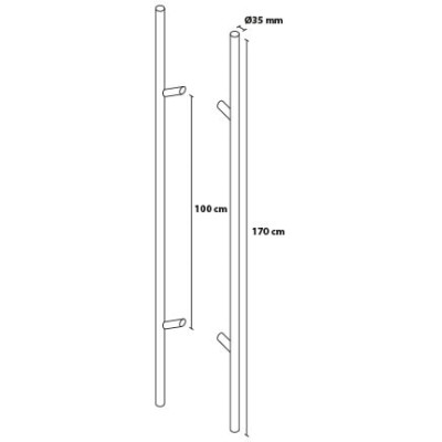 Madlo 170/100 kulaté šikmé oboustranné Madlo 170/100 kulaté šikmé oboustranné