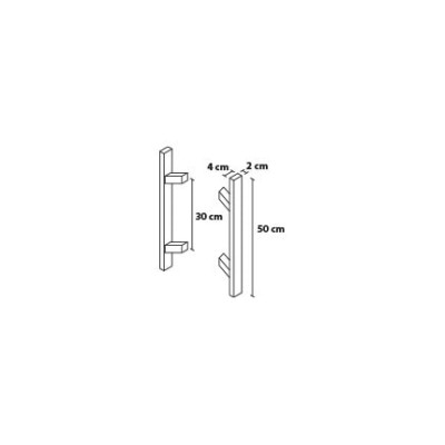 Madlo 50/30 hranaté šikmé oboustranné Madlo 50/30 hranaté šikmé oboustranné