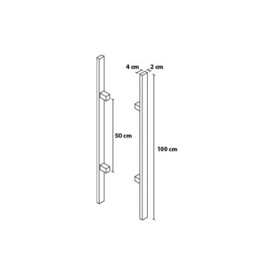 Madlo 100/50 hranaté šikmé oboustranné