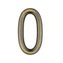 číslo 75mm bronz "0"