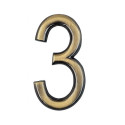 číslo 75mm bronz "3"